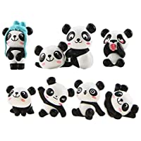 LHKJ 8 Pieces Figuras de Panda- Kit de Figuras de aAcción de Panda para Fiestas- Regalos- Muñecas de jardinería…